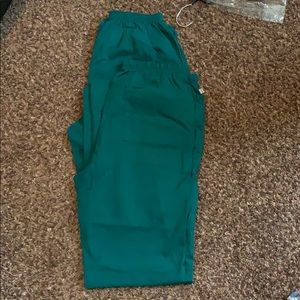 Set of 2 hunter green Cherokee brand scrub pants